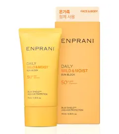 Enprani Daily Mild & Moist Sunblock SPF50 PA+++ UVA UVB Protection 70ml