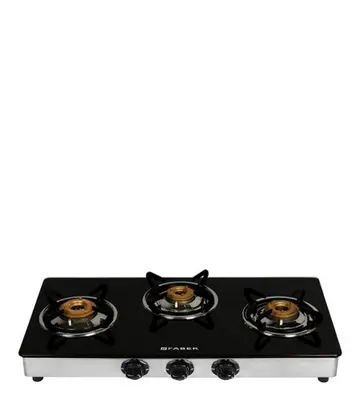 Faber Splendor 3BB SS AI 3 Brass Gas Burner Cooktop