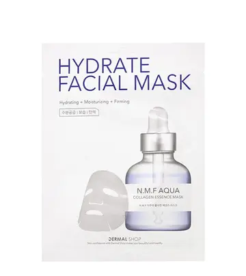 Dermal Shop Hydrate Facial Mask - N.M.F Aqua Collagen Essence Mask (10 Sheets)