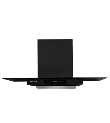 FABER Hood Mercury HC TC BK 90 - Wall Mount Black Touch Control Baffle Filter Heat Auto Clean Chimney