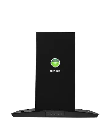FABER Hood Tratto TC BK LTW 60 - Wall Mount Black Touch Control 3 Layer Baffle Filter Chimney