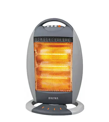 BALTRA Blister Halogen Electric Heater 1200W with Three Heating Levels, Wide Angle Oscillation Function - BTH 101