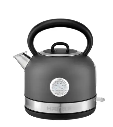Häfele Dome Plus Electric Kettle 1.7L – Stainless Steel with Temperature Display-Grey