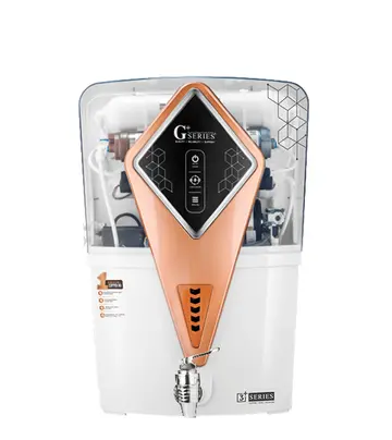 G+ Series 3+ Series 8L RO+UV+UF Water Purifier with Copper, Zinc & Alkaline Filtration - White