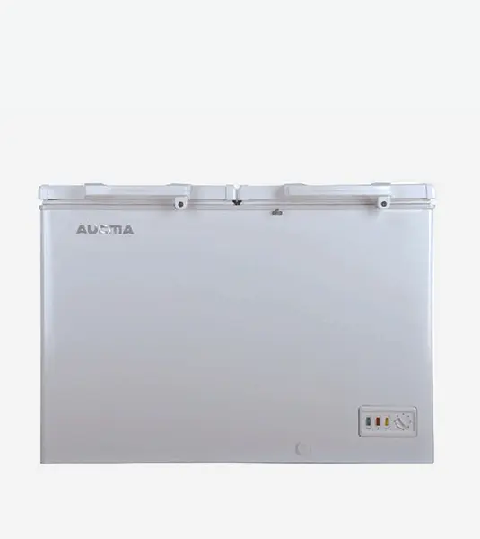 Aucma Double Door Chest Freezer with External Handle AF-400N