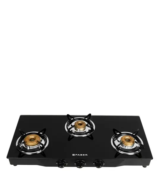 Faber 3 Burner Cooktop Jumbo 3 BB BK Al with Auto Ignition