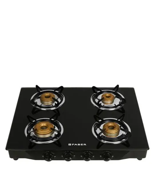 Faber Jumbo 4BB BK Gas stove 4 Burner Glass Cooktop