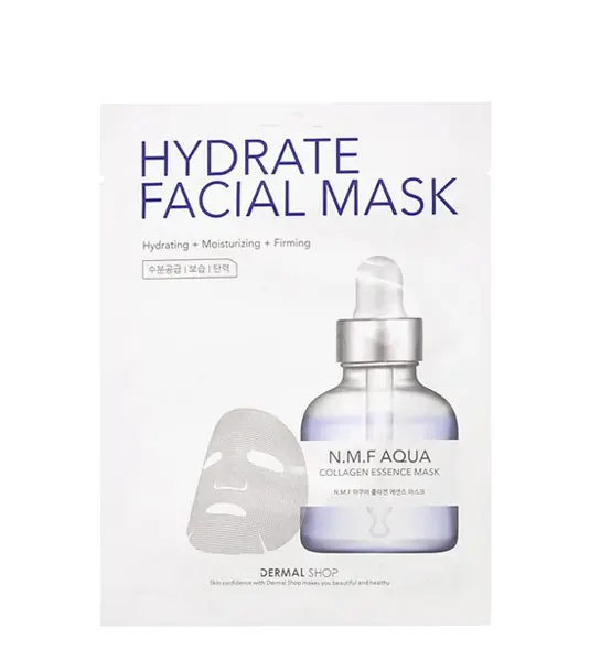 Dermal Shop Hydrate Facial Mask - N.M.F Aqua Collagen Essence Mask (10 Sheets)