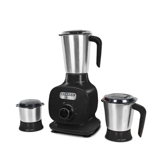 FABER FMG Candy 800 3J - 800W Mixer Grinder with 3 Stainless Steel Jar (Black)