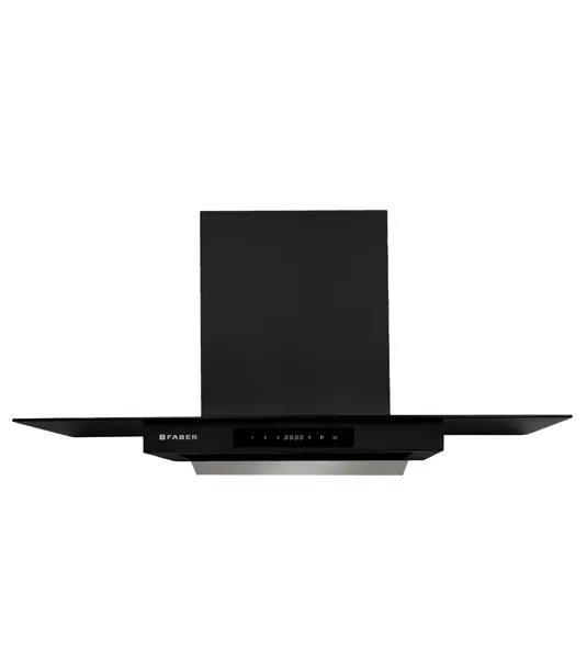 FABER Hood Mercury HC TC BK 90 - Wall Mount Black Touch Control Baffle Filter Heat Auto Clean Chimney