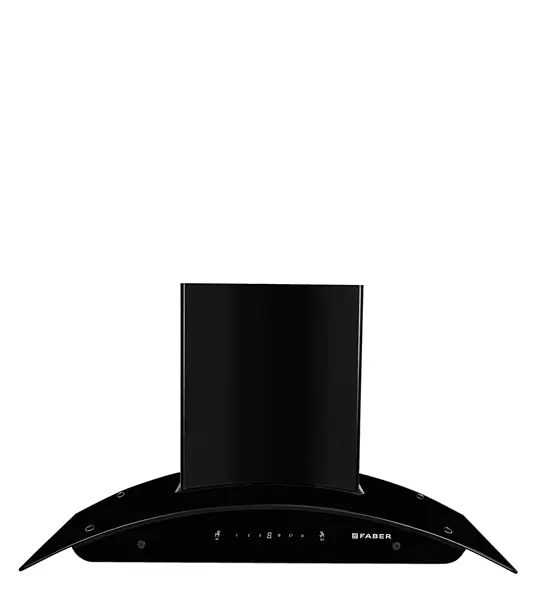 FABER Hood Primus Plus Energy HC SC BK 90 - Wall Mount Black Touch & Gesture Control Baffle Filter Heat Auto Clean Chimney