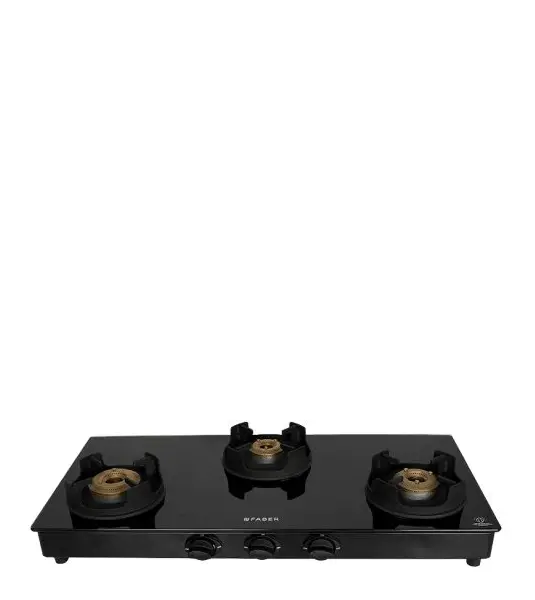 FABER Hob Cooktop Onyx 3BB BK CI - 3 Burner Gas Stove