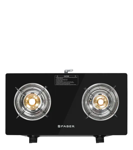 FABER Hob Cooktop Power 2BB BK - 2 Burner Gas Stove