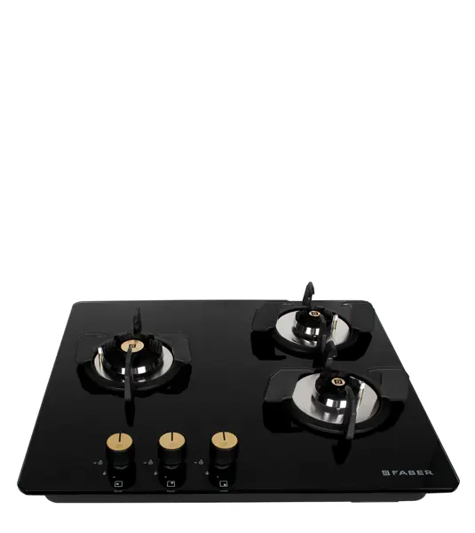 FABER Hob Maxus HT603 CRS BR CI AI - 3 Brass Burner