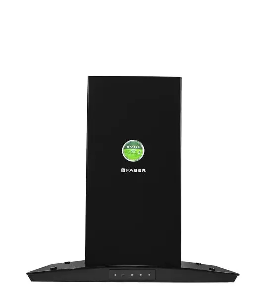 FABER Hood Tratto TC BK LTW 60 - Wall Mount Black Touch Control 3 Layer Baffle Filter Chimney