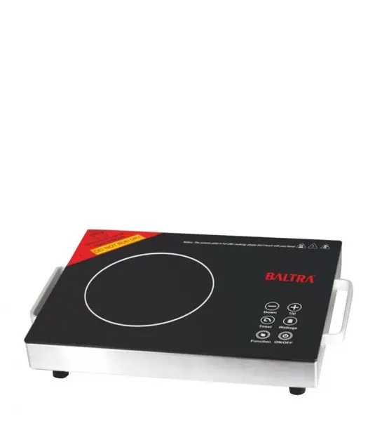 BALTRA Sensible 2,000W Infrared Cooktop with Micro Crystal Plate, SS Body & Easy Carry Handles - BIC 121
