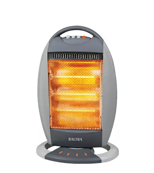 BALTRA Blister Halogen Electric Heater 1200W with Three Heating Levels, Wide Angle Oscillation Function - BTH 101