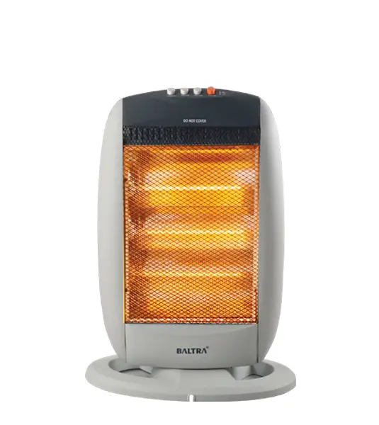BALTRA Recent Halogen Electric Heater 1200W with Three Heating Levels, Wide Angle Oscillation Function - BTH 118
