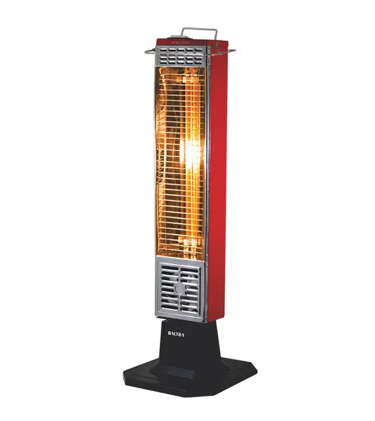 BALTRA Shiney Pillar Quartz Heater -1500W 2 Heating Level with Powerful Fan Motor and Stainless Steel Reflectors  - BTH 142