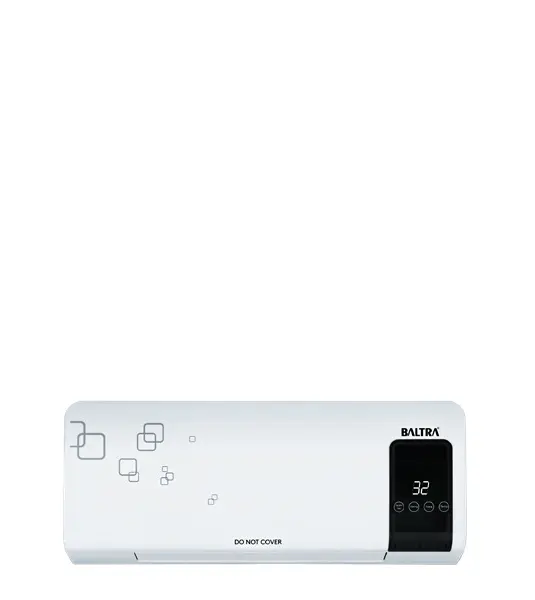 BALTRA Calor Wall Mounted Electric Heater, 2000W 3 Air Selection, LED Display, Timer, Remote Controlled with Thermostat - BTH 131