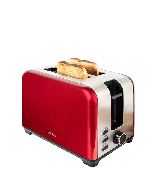 Hafele Amber Electric Toaster 2-Slot (930W) – Opal Red with 7 Browning Levels