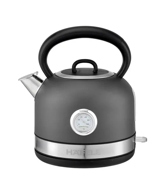Häfele Dome Plus Electric Kettle 1.7L – Stainless Steel with Temperature Display-Grey