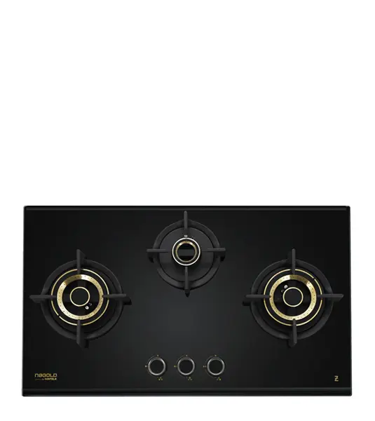 Hafele Zeta 378 Plus 3 Burner Built-In Gas Hob with Brass Burners (78 cm)