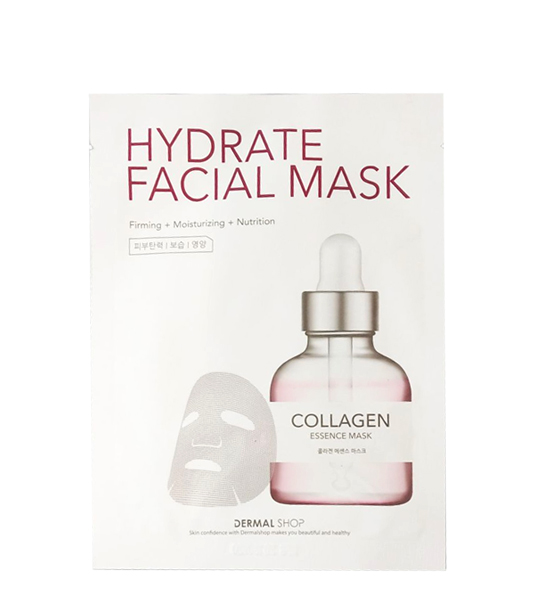 Dermal Shop Hydrate Facial Mask Collagen Essence Mask 10 Sheets Meroepasal