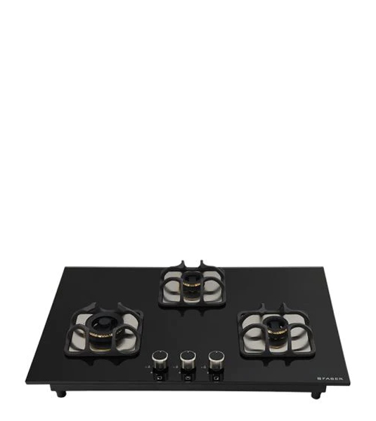 FABER Hob Imperia Plus 783 BRB CI BK 3 Burner with Toughened Black