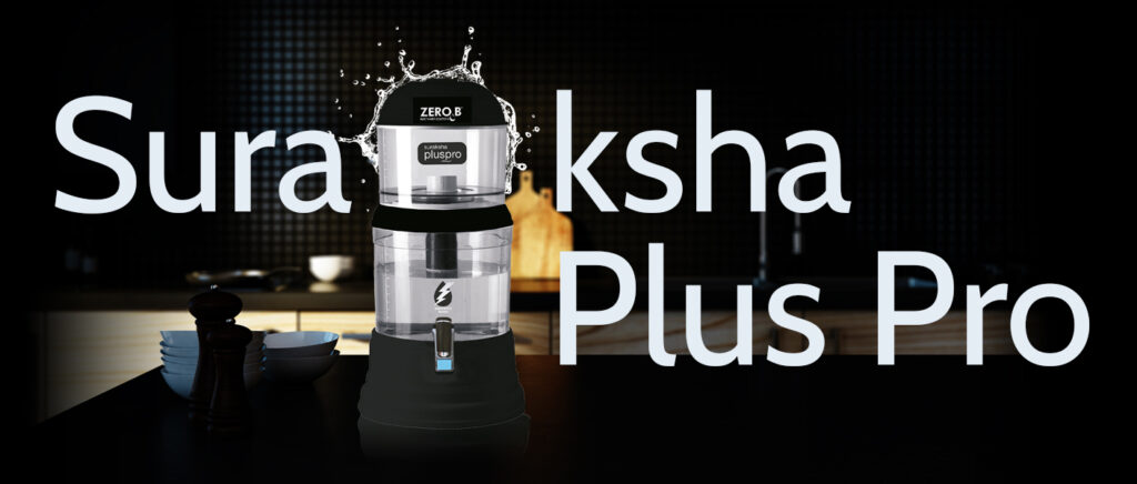 ZeroB Suraksha Plus Pro Water Purifier_Gravity-based-15 Liters Storage