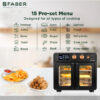 Faber Air Fryer Oven comes with 15 pre-set Menu - Designed for all types of cooking
