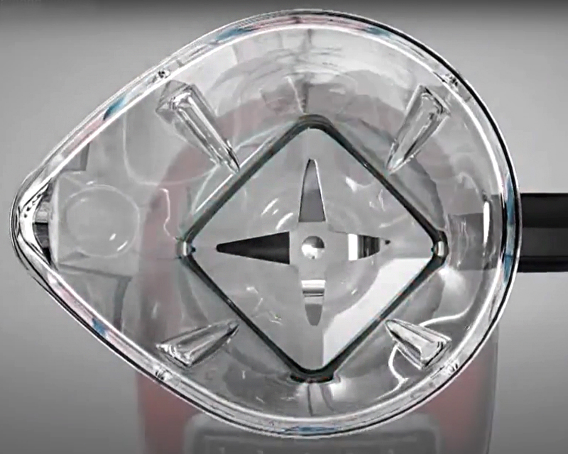 The unique combination of a patented stainless steel blade and diamond–shaped pitcher creates a powerful vortex that blends your ingredients quickly and thoroughly.
