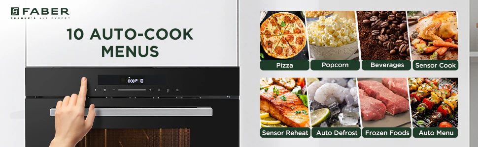 Faber FBIMWO 34L CGS Built-in Microwave Oven with 10 auto-cook menus