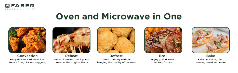 Faber FBIMWO 34L CGS Built-in Microwave Oven – Convection + Grill
