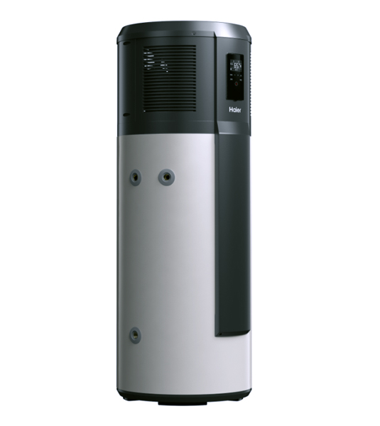 Haier 250L all in one heat pump side view