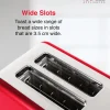 Hafele Amber Electric Toaster red 2 slot bread size in slots