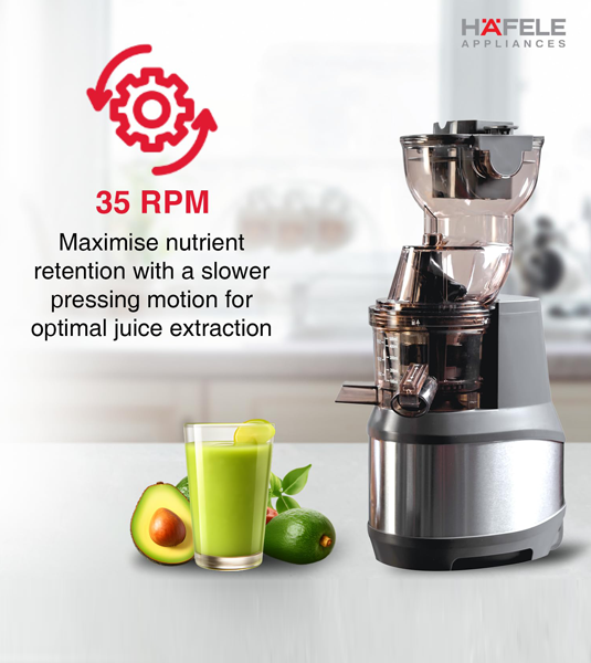 Hafele Magnus Cold Press Juicer 250W Optimal juice extraction